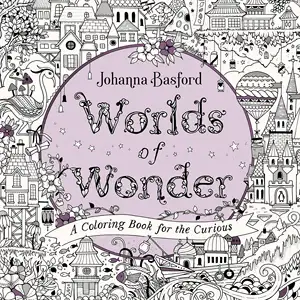 custom illustration relax adventure paperback color-inner Worlds of Wonder Coloring Book for the Curious