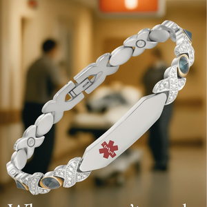 Energinox 316L in acciaio inox bianco incidibile <span class=keywords><strong>bracciale</strong></span> di identificazione personalizzato per le donne - Product Image 1