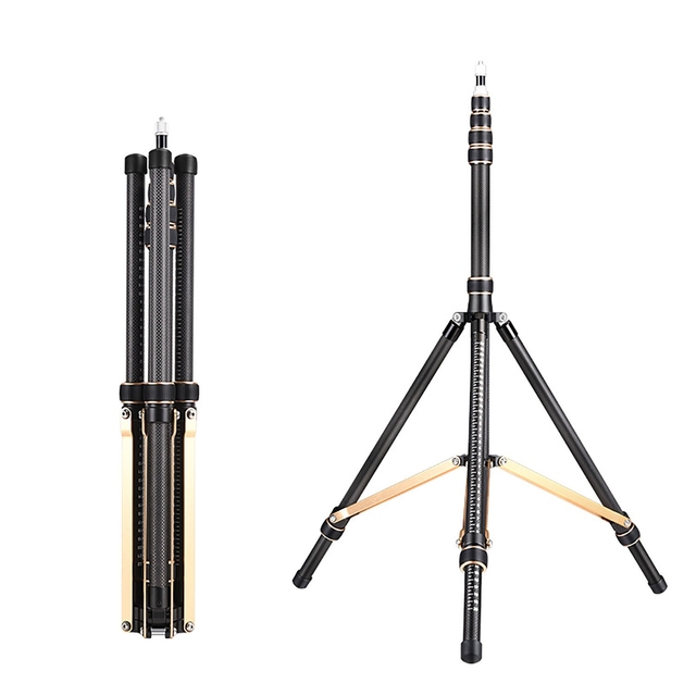 Lightweight Professional Carbon Fiber Camera Tripod with Ball Head 5kg Load 1/4'' Screw for DSLR Video & Photography Travel Size