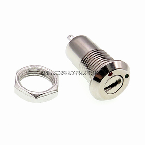 S1204 Key Switch Double Pull 135 Electronic Lock Power <b>Telephone</b> Lock Nut Mounting Silver Contact - Product Image 1
