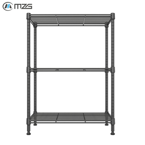 Étagère de rangement robuste et durable MZG à 3 niveaux, réglable, en acier au carbone plaqué anti-rouille, pour salon, cuisine, jardin - Product Image 2