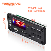 Module décodeur MP3 pour autoradio, carte amplificateur 5.0 avec écran couleur, alimentation 5V/12V, montage en surface