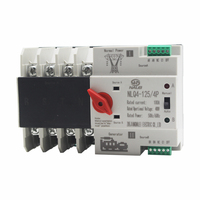 Nouveau commutateur de transfert automatique à double alimentation certifié CE, 220V 400V AC 63A 2P 3P 4P monophasé, rail DIN, pour générateur