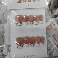 Uñas Postizas Hechas a Mano con Diseño Aleatorio, 10 Piezas/Juego, Uñas de Alta Calidad para Uso Diario para Mujeres