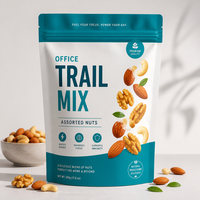 Sachet d'emballage alimentaire refermable brillant de qualité supérieure, imprimé sur mesure, style Pop-Art, pour mélange de bretzels, avec fermeture Ziplock, qualité alimentaire, SUP