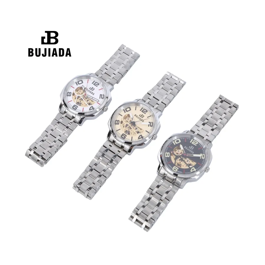 Trend design quartz gunblack brushed face custom watch stainless steel watch