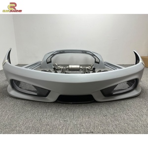 Nuevo Kit de Carrocería Estilo Scuderia, Mitad Fibra de Carbono, Acabado Brillante, Tejido Twill, Parachoques Delantero/Trasero, Faldones Laterales, Escape para F430 2005-2009 - Product Image 4