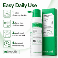 Spray anti-acné pour le corps en marque propre avec 2 % d'acide salicylique, AHA naturels et enzymes pour le dos et la poitrine