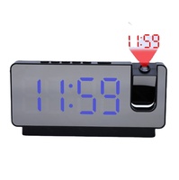 Jam elektronik LED, cermin kosmetik Digital Alarm proyeksi Desktop Jam elektronik untuk dekorasi ruang tamu cerdas untuk kamar tidur kantor