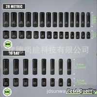 Jeu de clés à cliquet et douilles métriques de 50 pièces avec barre d'extension, outils à main en coffret rigide pour réparation automobile et jardinage (OEM)