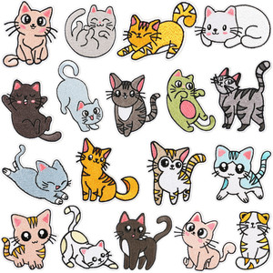 Stock Pets Cloth Patch Custom Adhesive Cute Kitten Heat Transfer Fabric Iron on Embroidery Patches