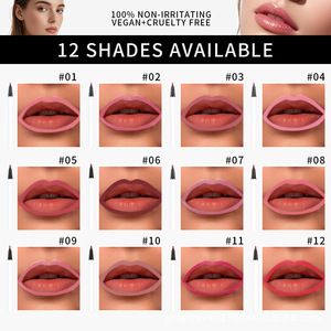 Mineral Makeup Waterproof Liquid Lip Pencil Liner Smudge-Proof Long Lasting Retractable for Cosmetics <b>Custom</b> Logo - Product Image 6
