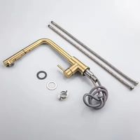 Robinet de cuisine monocommande haut de gamme en acier inoxydable brossé, à montage sur plan, avec douchette extractible, pour usage commercial