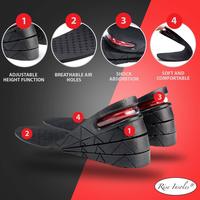 Semelles de levage à 5 couches, Inserts de semelle intérieure pour augmenter la chaussure d'ascenseur, insertion Invisible demi-Tpr Gel hauteur accrue