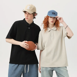 Polo unisexe d'été à manches courtes décontracté 100 % coton style sportif avec col à revers, motif uni, impression numérique, vente en gros - Product Image 1