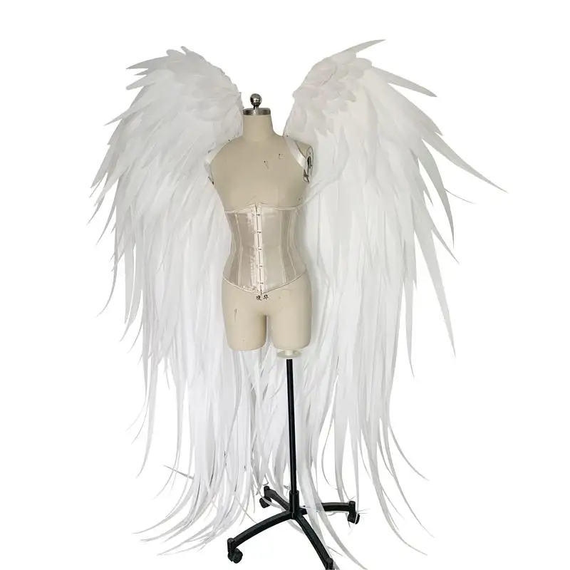Model walk show angel wings studio photography modeling props white large angel wings
