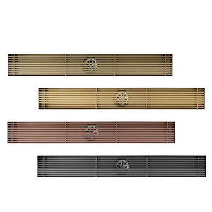 Siphon de sol linéaire moderne en acier inoxydable poli pour salle de bain, toilettes, douche, anti-odeur - Product Image 1