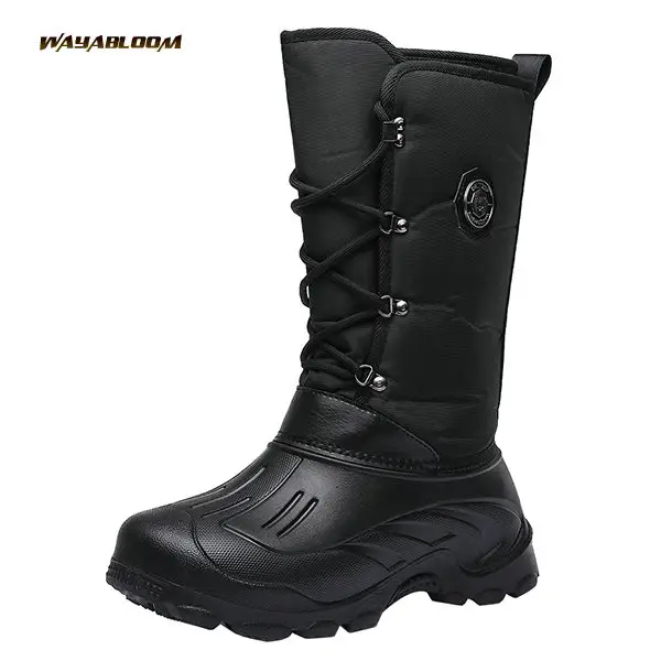 Wholesale New high barrel waterproof warm men's casual men's snow boots outdoor fishing boots