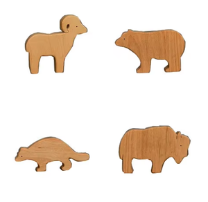 Juguetes de Animales de Madera Personalizados, Lindos y Educativos, Montessori, Dinosaurio, Tortuga, <span class=keywords><strong>Lobo</strong></span>, Mapache, Juguete para Niños Pequeños - Product Image 2