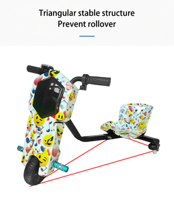 Tricycle électrique 36 V à pédales pour enfant, <span class=keywords><strong>kit</strong></span> de trottinette à trois roues avec batterie amovible, moteur sans balais, conception étanche - En promotion - Product Image 2