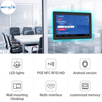 Panel Táctil Inteligente de 10.1 Pulgadas para Sala de Reuniones, Sistema de Automatización para Oficina, Montaje en Pared, POE, RFID, WiFi, Android