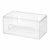 Maßgefertigte Solide Acryl-Kabelmanagementbox UV-Bedruckter Desktop-Kabelorganizer mit Deckel für Büro, Zuhause und Gaming-Schreibtisch-Aufbewahrung