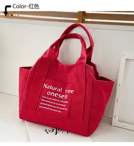 Einkaufstasche Leinwand Neues Design Gedruckter Brief Große Kapazität für Frauen Shopping Travel Beach Handtasche