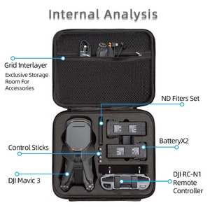 드롭 배송 JHDDJI Mavic <span class=keywords><strong>3</strong></span> 휴대용 보관 케이스 숄더백 박스 방수 하드 쉘 여행 가방 핸드백 액세서리 - Product Image 2