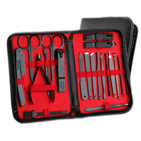 WELLFLYER personnalisable Logo MS-885 vente en gros ensemble de coupe-ongles en acier inoxydable outils de manucure sac à fermeture éclair soins personnels