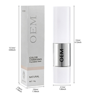 Stick de fond de teint crème correcteur de teint léger, imperméable et changeant de couleur, marque privée, pour tous les types de peau, y compris les tons clairs