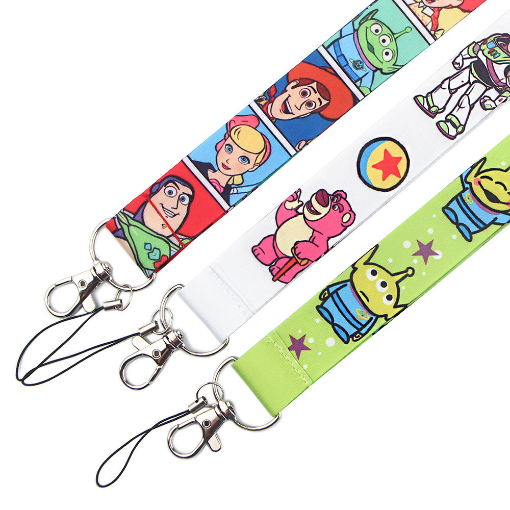 Hot Sale Cartoon Toy Story Buzz Woody Alien Strawberry Bear Lanyards Phone USB ID Card Accessories Lanyards Promotional Gifts Image 3