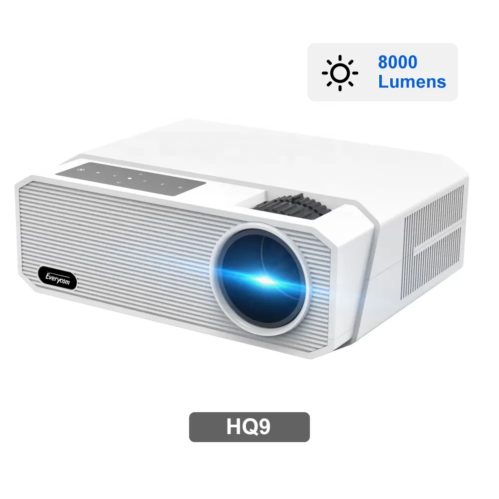 Everycom 1080P 1LCD Led 8000Lumens Proyector FHD WIFI 6D Keystone Android Máy Chiếu 1080P 4K