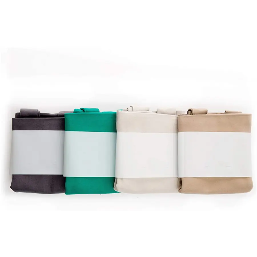 Eco friendly shopping bag canvas yoga mat cloth tote bag with pockets custom logo beach towel bag