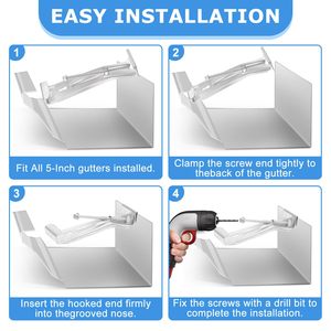 Support de fixation pour gouttière de pluie de style K, sur mesure en usine, 5, 6, 7, 8 pouces, avec vis rapide et clip - Product Image 2