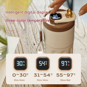 Bouteille d'eau isotherme en acier inoxydable avec affichage LED de la température, tasse à café, garde au froid et au chaud, mug thermique, gourde de voyage sous vide - Product Image 2