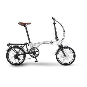 Mini vélo <span class=keywords><strong>pliant</strong></span> super léger de 16 pouces, cadre en acier à 9 vitesses, avec fourche en aluminium , vert marine et argent - Product Image 4