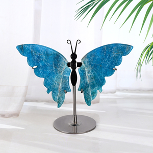 Cristales Curativos de Cristal al por Mayor, Cristales de Reiki con Forma de Animal, Tallado de Alas de Mariposa para Decoración - Product Image 3