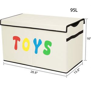 Boîte de rangement pour jouets personnalisée, pliable, écologique, en tissu, multifonctionnelle, couleur personnalisée - Product Image 2