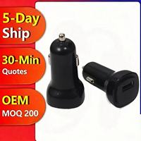 Chargeur de voiture USB mini 12V 24V de haute qualité, vente chaude, 12,5W 5V 2,5A, adaptateur de charge pour téléphone portable, GPS, DVR, OEM, ODM