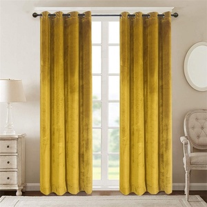 Super Morbido di Colore Giallo di Stile Semplice <span class=keywords><strong>Finestra</strong></span> Isolamento Termico Lavabile Gommino Custom Velluto Blackout Tende Della <span class=keywords><strong>Finestra</strong></span>// - Product Image 1