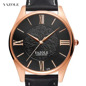 YAZOLE 376 elegant latest man quartz watch original Stainless steel band Waterproof character business watch design company