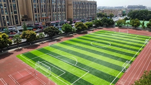 Herbe de football de luxe 18500Dtex sans remplissage de sable sans caoutchouc tapis de gazon artificiel pour le football intérieur <span class=keywords><strong>en</strong></span> plein air - Product Image 3