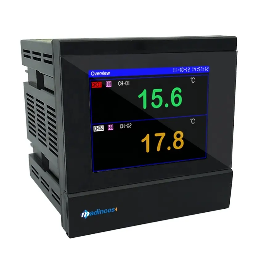 MPR800:0.2% 산업 Universal8 채널 Paperless 디지털 습도/온도/압력 데이터 로거 2 릴레이 + MODBUS RS485