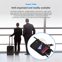 Nouvelle pochette de cou anti-RFID pour pièces de monnaie, billets, passeport et support de carte téléphonique anti-radiation pour le voyage