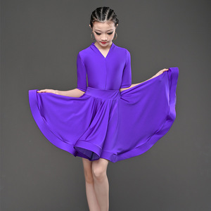<span class=keywords><strong>Jazz</strong></span> <span class=keywords><strong>moderne</strong></span> professionnel et robes de danse de salon latines pour enfants Costume de scène en polyester pour les festivals et les performances - Product Image 3