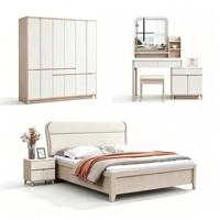 Ensemble de mobilier de chambre complet moderne pour la maison, avec lit simple, king, queen ou double et armoire de rangement - Vente en gros