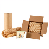 Emballage en film à bulles en papier écologique, matériaux d'emballage en papier avec un scellant à base d'amidon