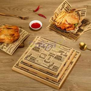 Hojas de Papel Encerado para Alimentos Personalizadas con Logotipo, Papel para Envolver Hamburguesas, Pizza y Sándwiches, Papel de Envolver Recubierto - Product Image 1