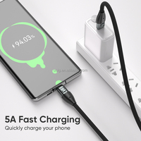240W kabel gantungan kunci tipe-c, 14cm | 5A pengisian cepat & 480m sinkronisasi Data kabel pendek aksesori ponsel Laptop