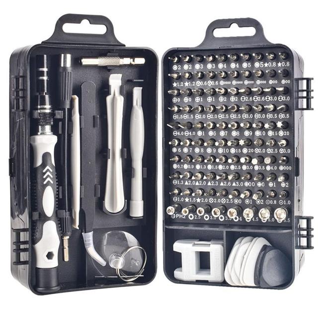 115 in 1 Repair Tool New CRV Bits Cell Phone Camera Laptop PC Magnetic Multi Screwdriver Set